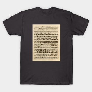 Vivaldi | Winter | Original handwritten score by Antonio Vivaldi | The four Seasons T-Shirt